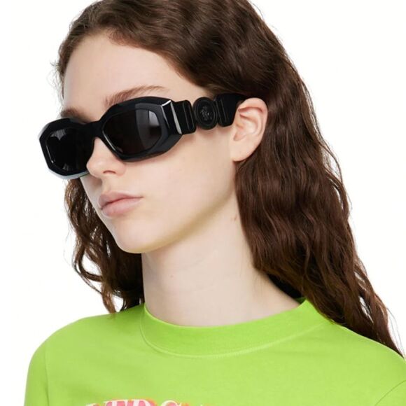 VERSACE Sunglasses VE4425U 536087 Black Dark Grey Unisex Sunglasses NEW - Picture 4 of 11